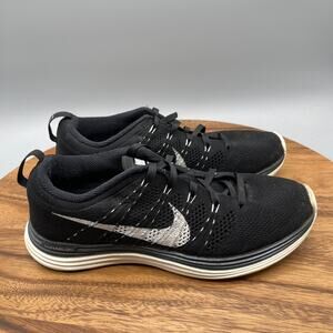 Nike Flyknit Lunar 1 Shoes Womens Size 8.5 Black Running Comfort Walking Sneaker